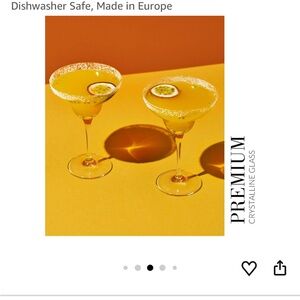 Premium Crystalline Glass Margarita Set of 2 by KROSNO Poland